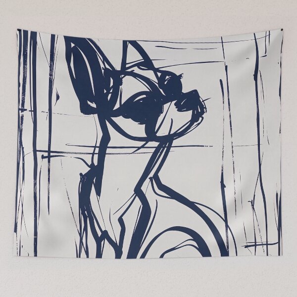 Item preview, Chihuahua - Blue Abstract Art designed and sold by shadow-bloom.