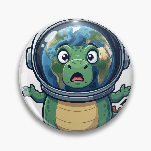 Item preview, Cute Space Dinosaur Astronaut with Planet Earth Helmet - Dino Art designed and sold by liudiam.