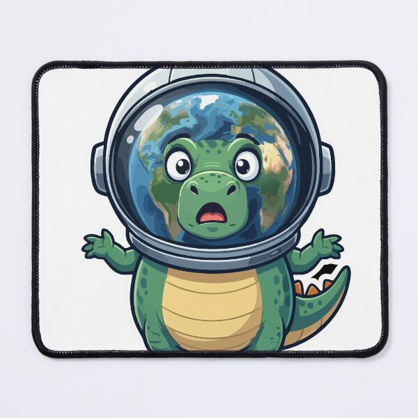 Item preview, Cute Space Dinosaur Astronaut with Planet Earth Helmet - Dino Art designed and sold by liudiam.