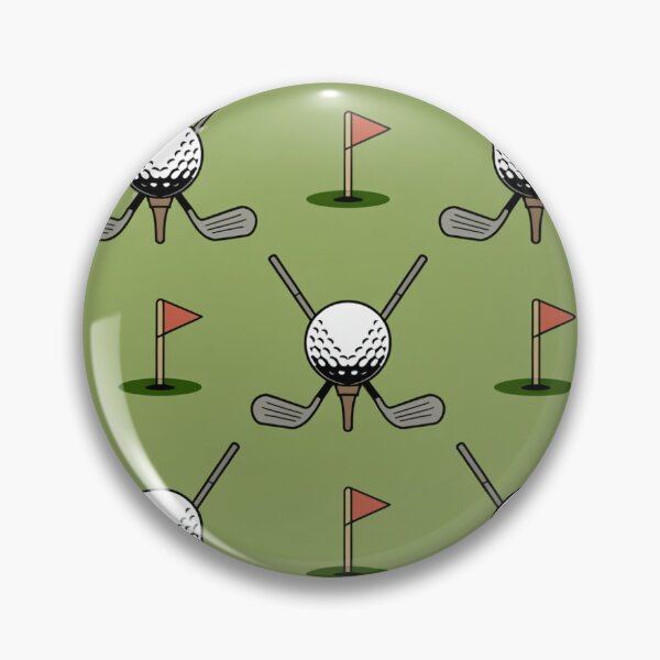 Item preview, Golf Pattern with Crossed Clubs and Flag – Fun Seamless Golf Print for Golfers designed and sold by Midnight Veil Designs.