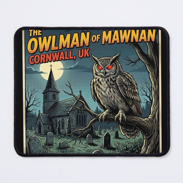 Item preview, The Owlman of Mawnan Cornwall Cryptid | Horror Comic Design designed and sold by redsharkuk.