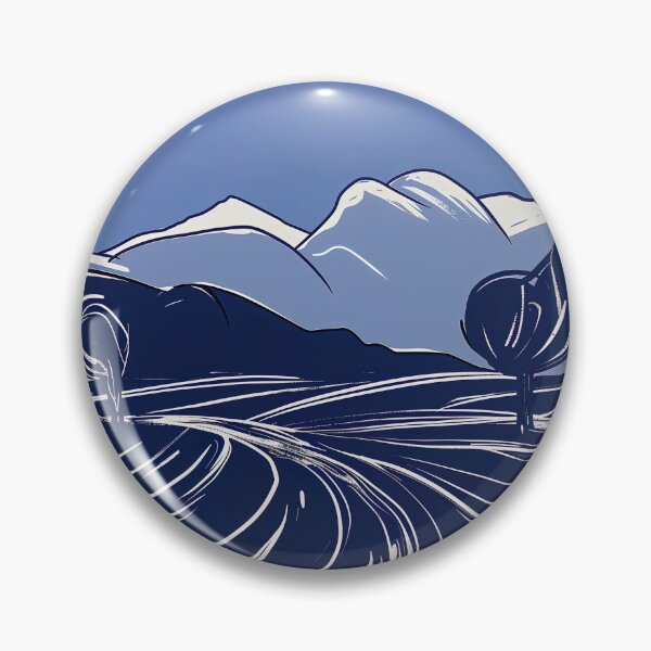 Item preview, Chile landscape - Blue Abstract Art designed and sold by shadow-bloom.