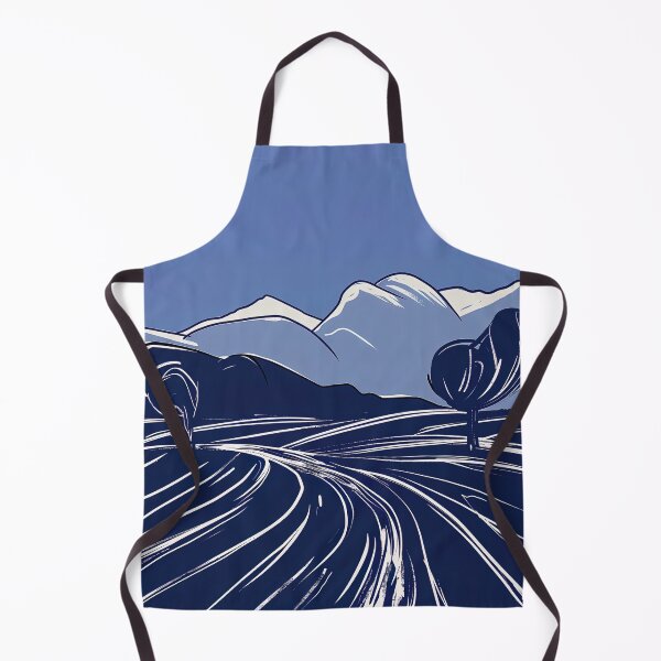 Item preview, Chile landscape - Blue Abstract Art designed and sold by shadow-bloom.