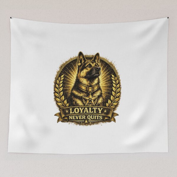Item preview, German Shepherd Medal of Honor - Loyalty Never Quits designed and sold by BYMK.