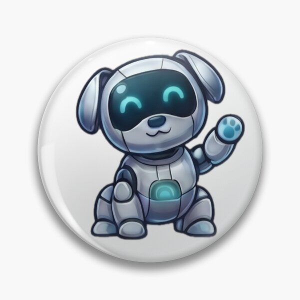 Item preview, Cute Robot Puppy Waving designed and sold by DailyDoodlesBySumbul.