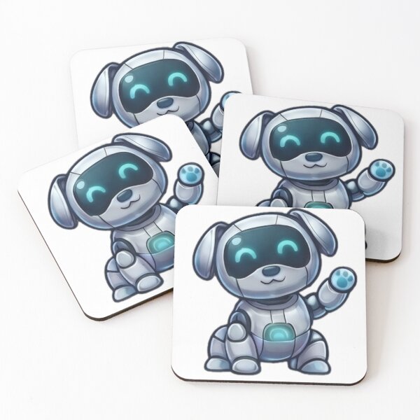 Item preview, Cute Robot Puppy Waving designed and sold by DailyDoodlesBySumbul.