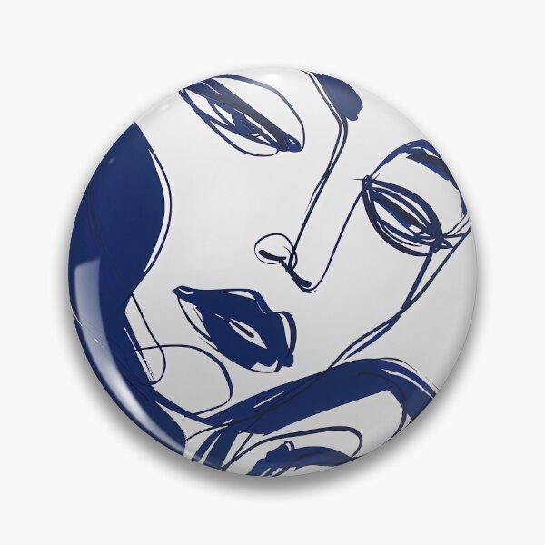 Item preview, Chilean woman - Blue Abstract Art designed and sold by shadow-bloom.