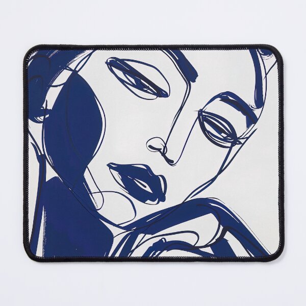 Item preview, Chilean woman - Blue Abstract Art designed and sold by shadow-bloom.