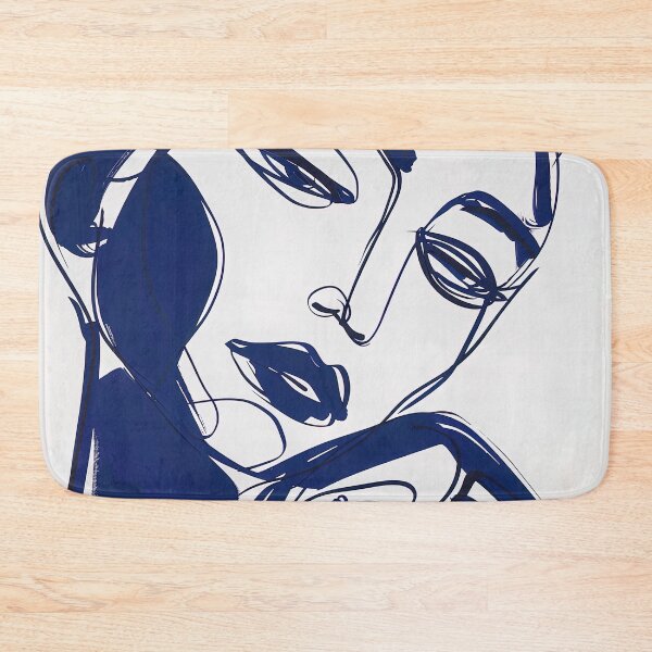 Item preview, Chilean woman - Blue Abstract Art designed and sold by shadow-bloom.