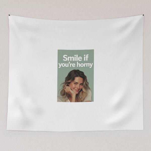 Item preview, Smile If You're Horny | Cheeky Funny Shirt designed and sold by FatCatStudios.
