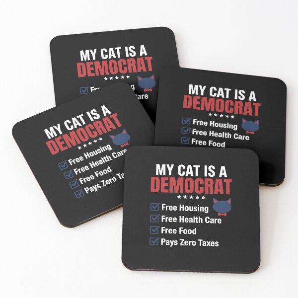 Item preview, My Cat Is A Democrat Political Humor Liberal Cat Owner designed and sold by SofenArt.