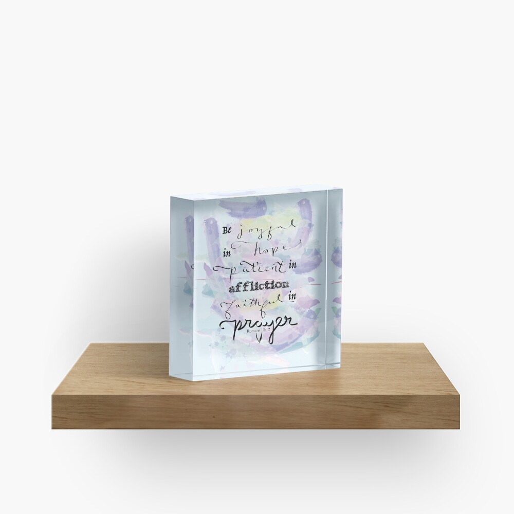 Romans 12:12 Acrylic Block