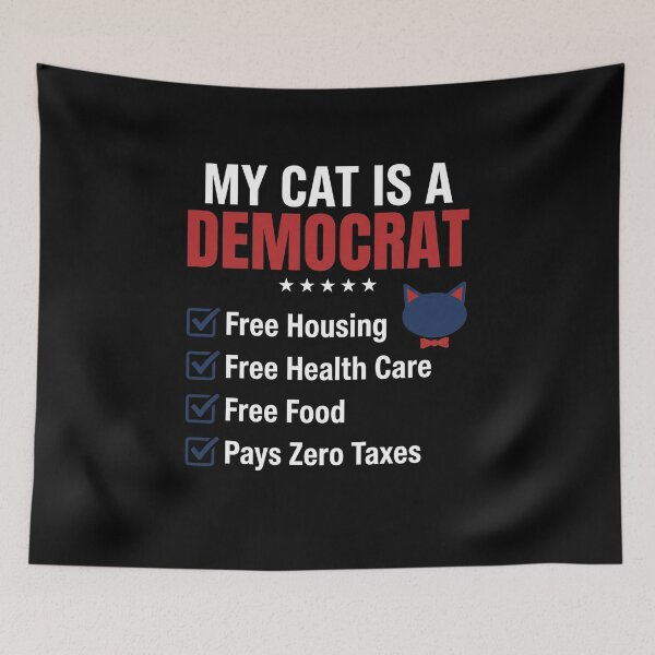 Item preview, My Cat Is A Democrat Political Humor Liberal Cat Owner designed and sold by SofenArt.