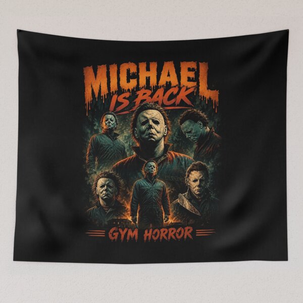 Item preview, Michael Is Back Gym Horror Funny Halloween Motivational T-Shirt designed and sold by Digistore1221.