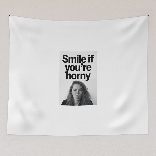 Item preview, Smile If You're Horny | Cheeky Funny Shirt designed and sold by FatCatStudios.
