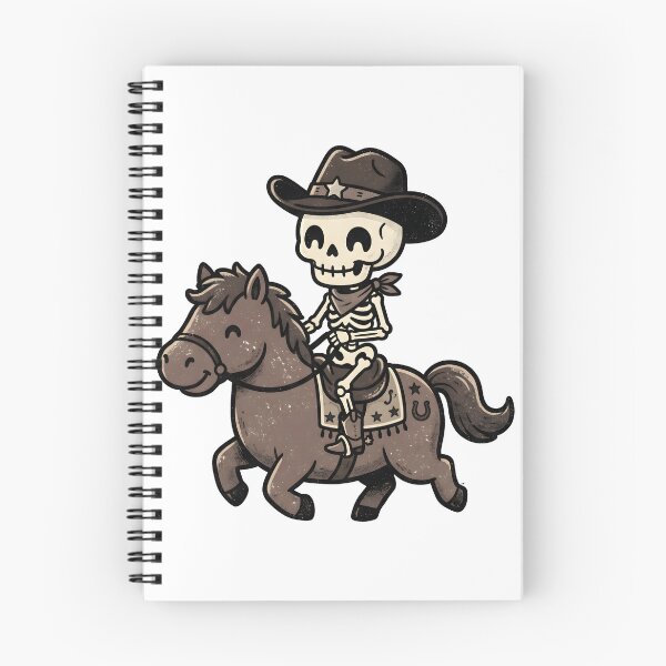 Item preview, n Skeleton Cowboy Riding Cute Brown Horse Retro Western designed and sold by MisteryDesigner.