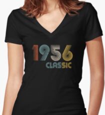 1956 classic 62 years old birthday Women's Fitted V-Neck T-Shirt