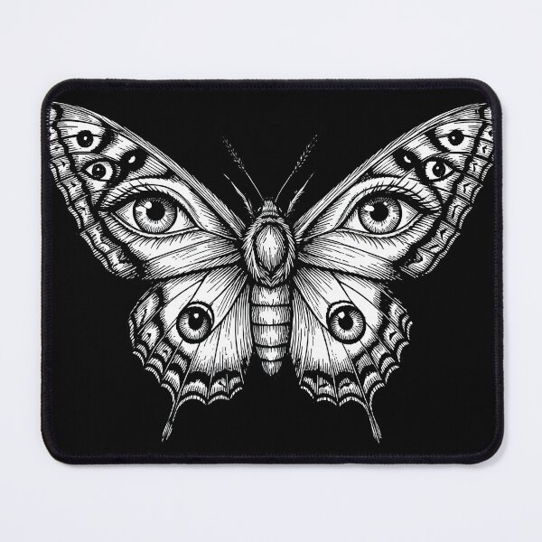 Item preview, Surreal Mystical Moth with Eyes Dark Art Lineart designed and sold by KCasual.