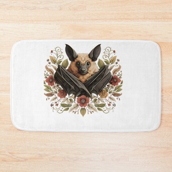 Item preview, Floral Wreath Bat designed and sold by Wildwood-Charm.