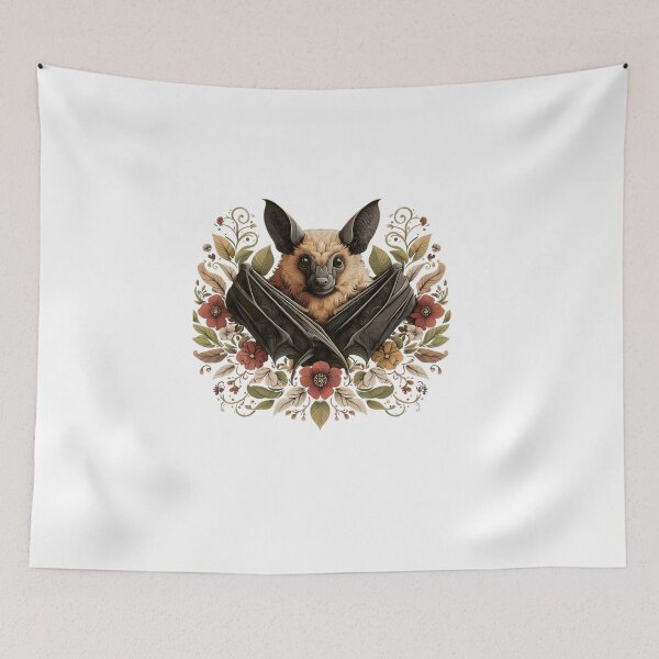 Item preview, Floral Wreath Bat designed and sold by Wildwood-Charm.