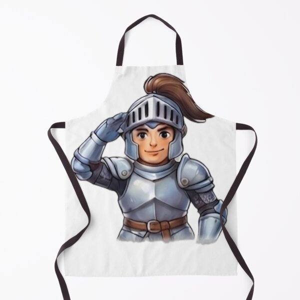 Item preview, Saluting Brave Knight Cartoon Character" designed and sold by DailyDoodlesBySumbul.