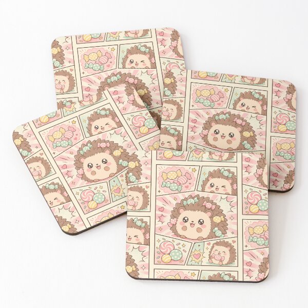Item preview, Kawaii Hedgehog Wrapped Candy Pop Panels designed and sold by Magmashup.