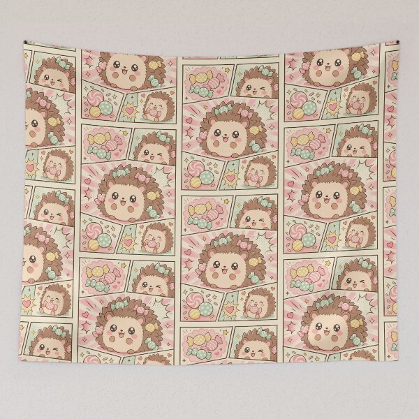 Item preview, Kawaii Hedgehog Wrapped Candy Pop Panels designed and sold by Gift Phrase Studio.
