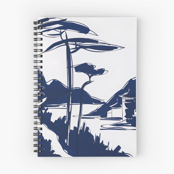 Item preview, China landscape - Blue Abstract Art designed and sold by shadow-bloom.
