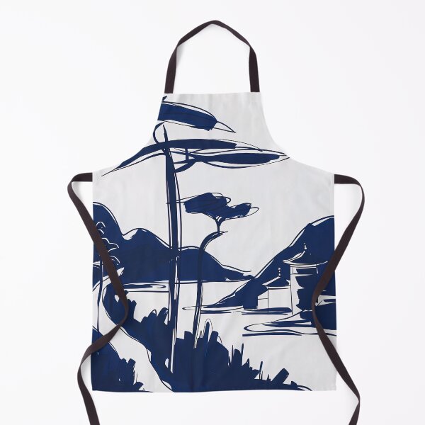 Item preview, China landscape - Blue Abstract Art designed and sold by shadow-bloom.