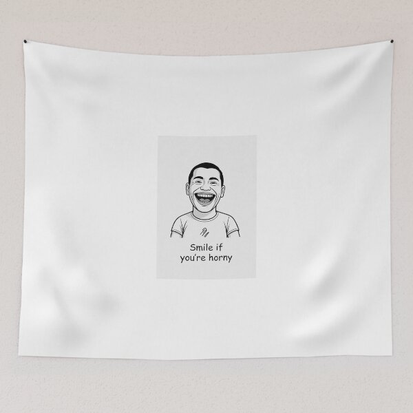 Item preview, Smile If You're Horny | Cheeky Funny Shirt designed and sold by FatCatStudios.