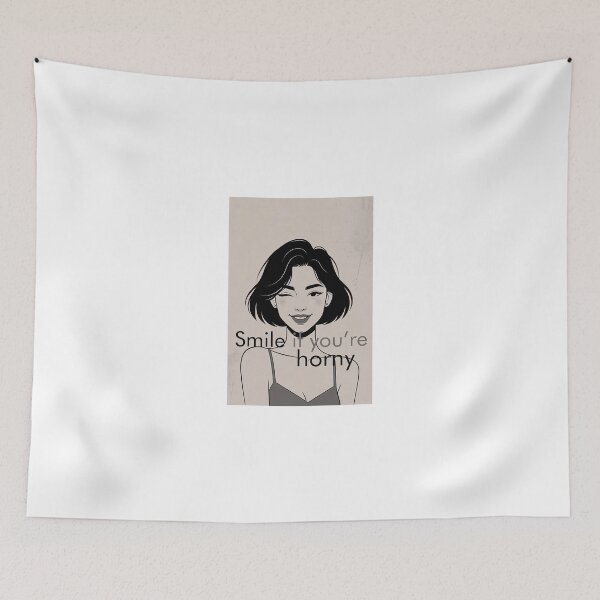 Item preview, Smile If You're Horny | Cheeky Funny Shirt designed and sold by FatCatStudios.