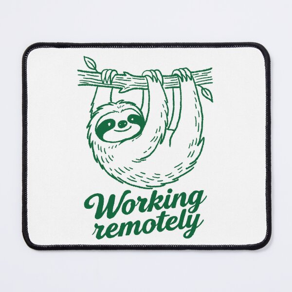 Item preview, Working Remotely Lazy Sloth Minimalist Line Art designed and sold by SugarCore.