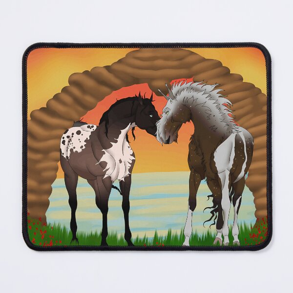 Item preview, Sunset Horses Under the Wildflower Arch designed and sold by Cocuninecrew.