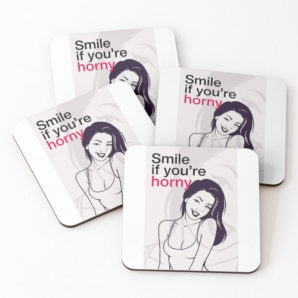 Item preview, Smile If You're Horny | Cheeky Funny Shirt designed and sold by FatCatStudios.
