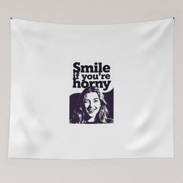 Item preview, Smile If You're Horny | Cheeky Funny Shirt designed and sold by FatCatStudios.
