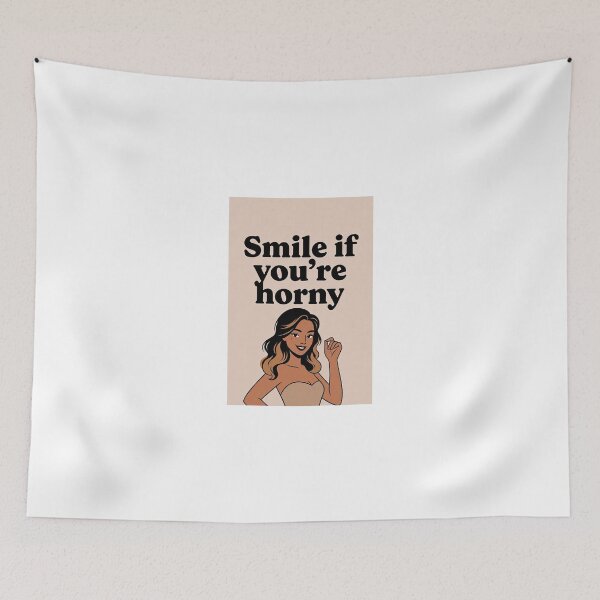 Item preview, Smile If You're Horny | Cheeky Funny Shirt designed and sold by FatCatStudios.