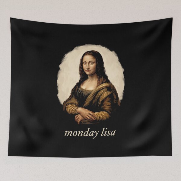 Item preview, Monday Lisa Anti Monday Humor Office Worker Art Pun designed and sold by SofenArt.