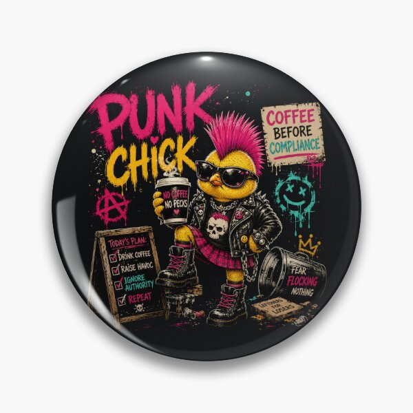 Item preview, Punk Chick – Coffee Before Compliance designed and sold by Sanctum Icons.