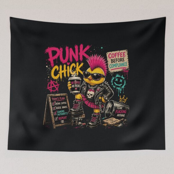Item preview, Punk Chick – Coffee Before Compliance designed and sold by Sanctum Icons.