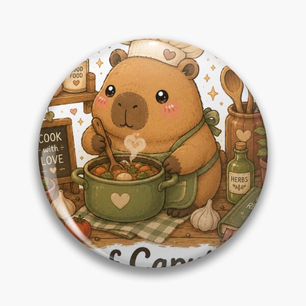 Item preview, Chef Capybara — Cozy Kitchen Sticker designed and sold by TrazosInk.