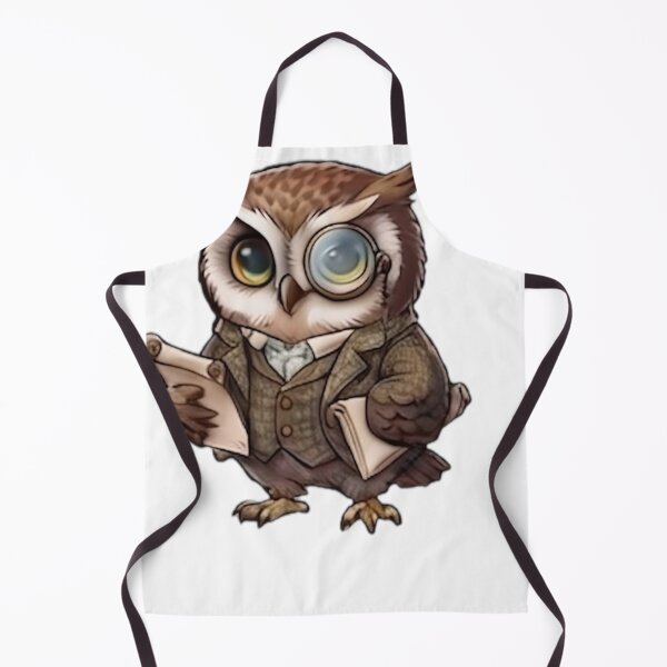 Item preview, Wise Scholar Owl with Monocle designed and sold by DailyDoodlesBySumbul.