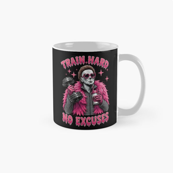 Item preview, Train Hard No Excuses Pink Horror Gym Funny Halloween T-Shirt designed and sold by Digistore1221.