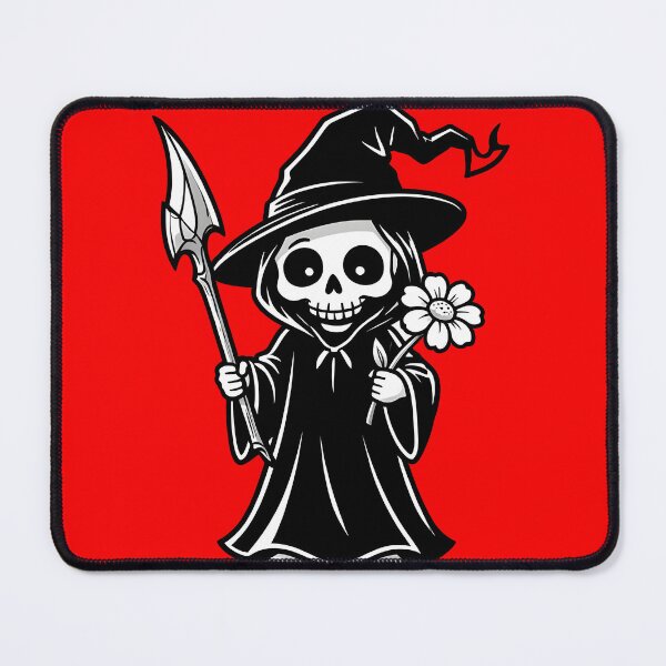 Item preview, Cute Chibi Grim Reaper with Flower Kawaii Wizard designed and sold by KCasual.