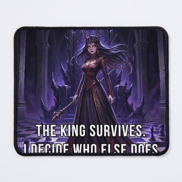 Item preview, Dark Anime Chess Queen — The King Survives I Decide Who Else Does designed and sold by deepthinkanime.