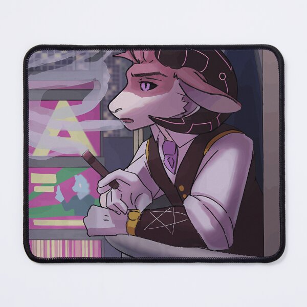 Item preview, Neon City Goat Taking a Smoke Break designed and sold by Cocuninecrew.