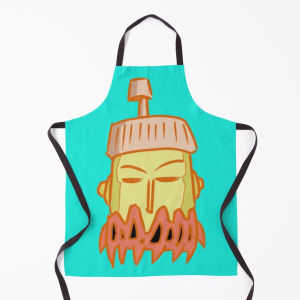 Item preview, Golden Tiki Guard Totem Mask Cartoon designed and sold by zoeartdream.