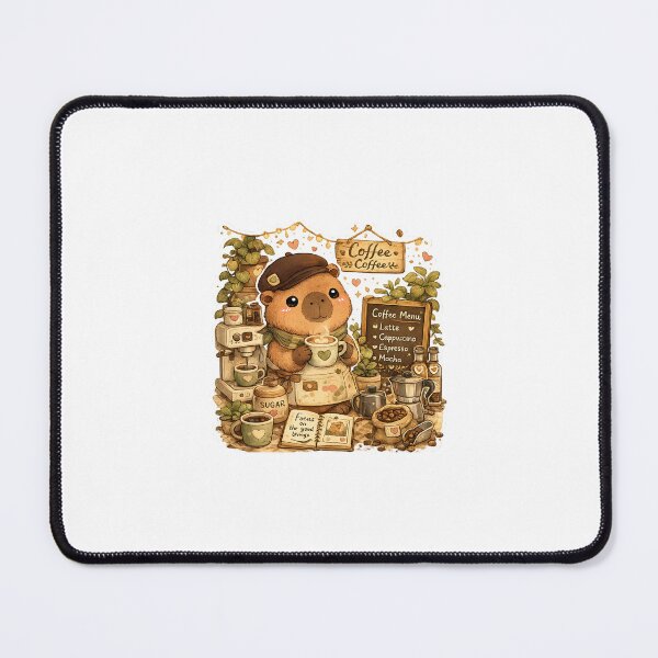 Item preview, Coffee Coffee — Capybara Barista Sticker designed and sold by TrazosInk.