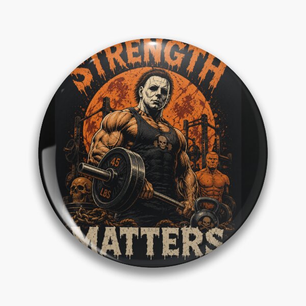 Item preview, Strength Matters Funny Horror Gym Michael Myers Halloween T-Shirt designed and sold by Digistore1221.