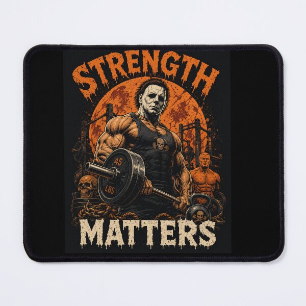 Item preview, Strength Matters Funny Horror Gym Michael Myers Halloween T-Shirt designed and sold by Digistore1221.