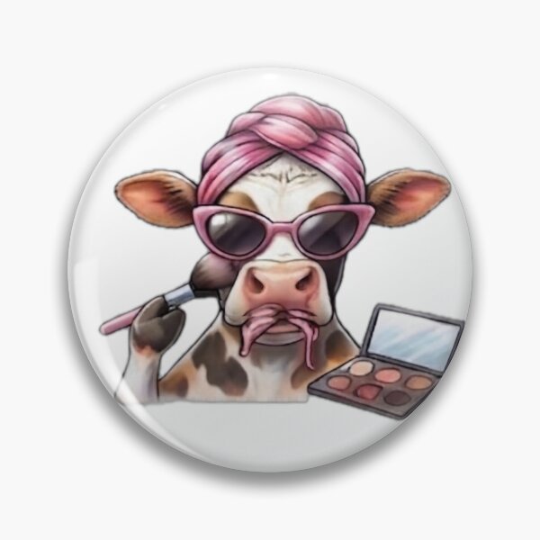 Item preview, Glamorous Cow Applying Makeup designed and sold by DailyDoodlesBySumbul.